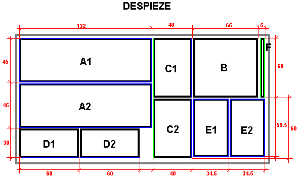 Esquema de corte.